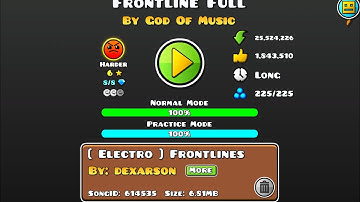 Frontline full 100% complete lava gauntlet geometry dash (3 coins)