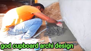 cement God archi design making video/ showcase cupboard design work/ cement cupboard design