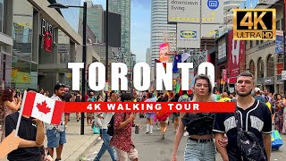 Toronto, Canada Walking Tour  Downtown Bloor & Yonge Street [4K Ultra HDR/60fps]