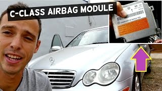 MERCEDES W203 AIRBAG MODULE REMOVAL REPLACEMENT C180 C200 C230 C240 C280 C300 C320