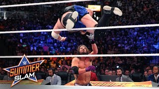 Samoa Joe flattens AJ Styles with stunning dive from the ring: SummerSlam 2018 (WWE Network)
