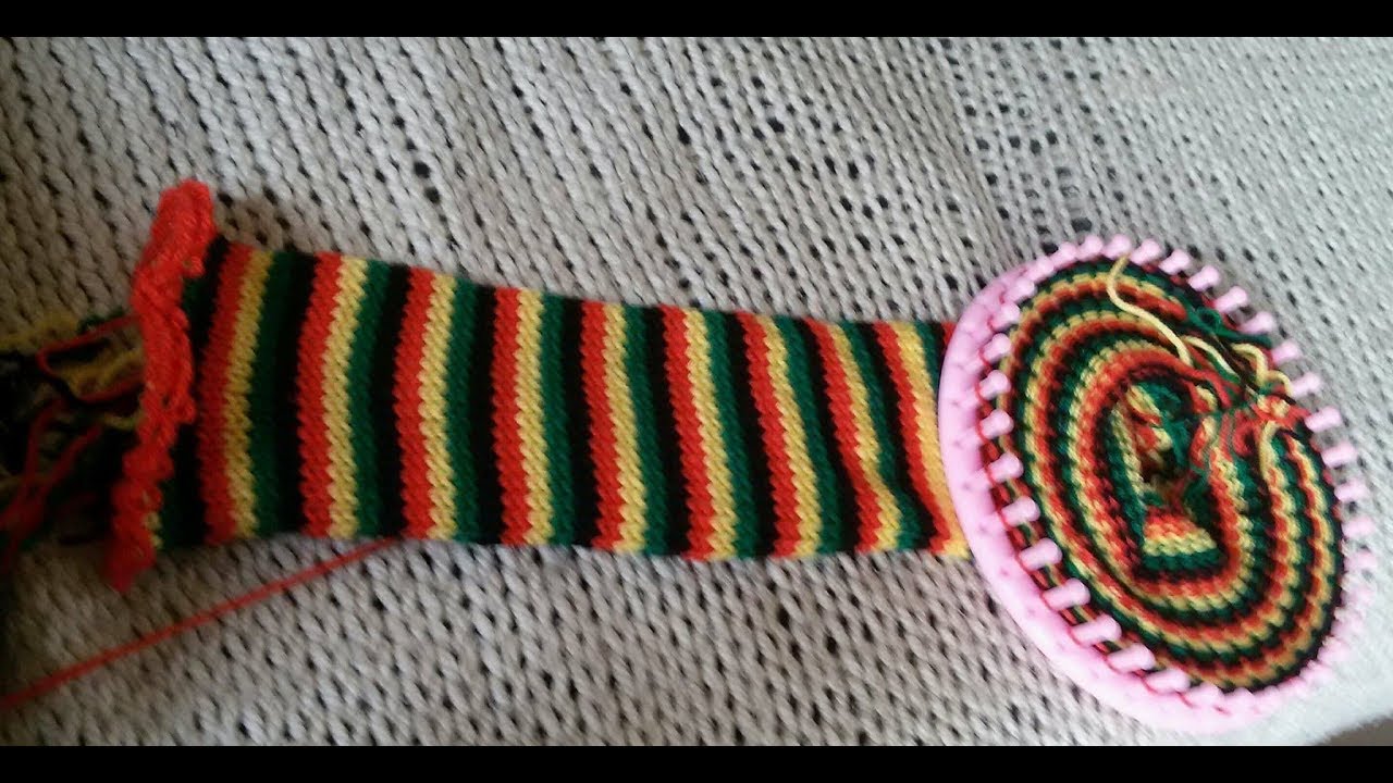 tube scarf / das in het rond sjaal in het rond op de breiring deel 1