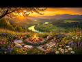 Serene River Valley Sunset Cozy Fire Pit Birdsong Peaceful Spring Nature Sounds For Meditation 