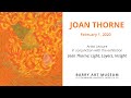 Joan thorne artist lecture barry art museum february 1st 2020