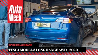 Tesla Model 3 Long Range Awd - 2020 - Op De Rollenbank