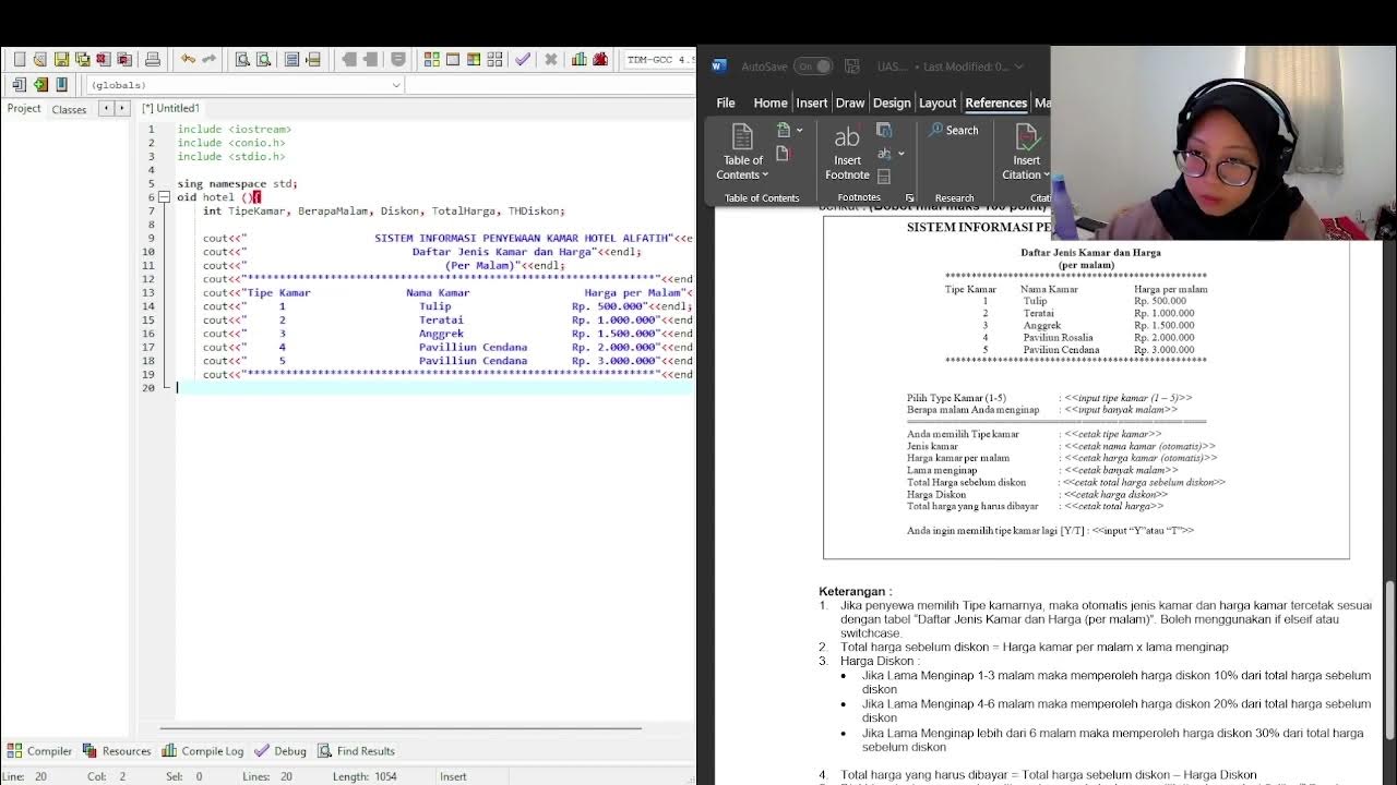 UAS Algoritma dan Pemrograman Semester 1, Universitas Mercu Buana - YouTube
