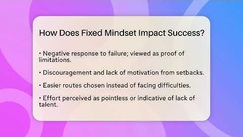 How Does Fixed Mindset Impact Success? - The Personal Growth Path