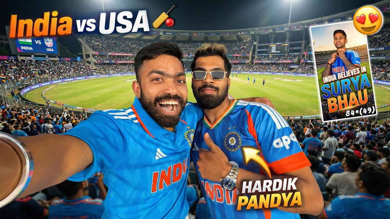 India vs USA With Hardik Pandya 😍🏏 | T20 World Cup 2026 Cricket Match