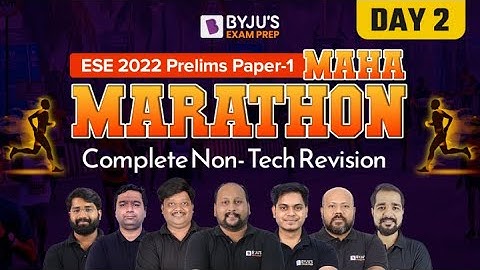 ESE 2022 Prelims Paper-1 | Maha Marathon | Complete Non- Tech Revision