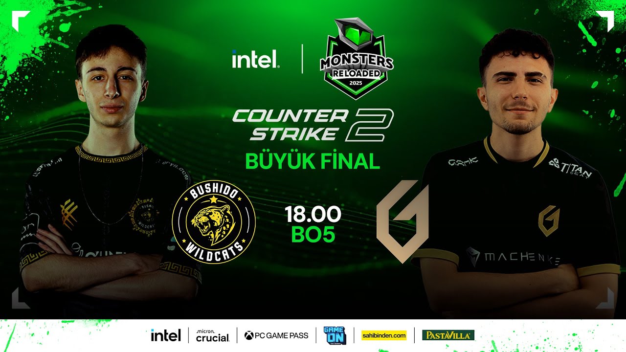 Bushido Wildcats 🆚 GANK Esports | Intel Monsters Reloaded 2025 CS2 Büyük Final | BO5