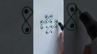 4*2 Easy Beginners Kolam Designs | Easy Daily Use Rangoli Designs #rangoli #youtubeshorts #shorts