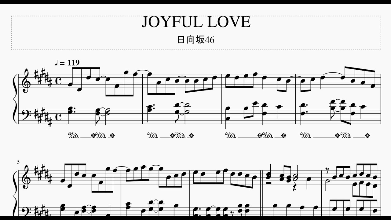 【楽譜配信中】日向坂46 / JOYFUL LOVE【ピアノソロ中級】