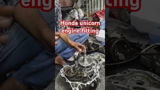 Honda unicorn engine fitting #bike #mechanic #ytshortsvideo #trending #new