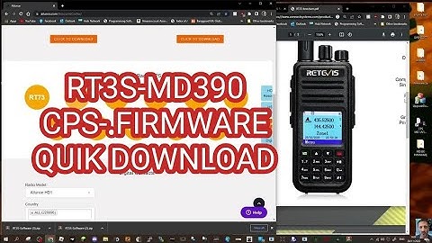 RETEVIS RT3S/MD380-390UV QUICK LINK FIRMWARE (inc uploader) & CPS Programming Software software