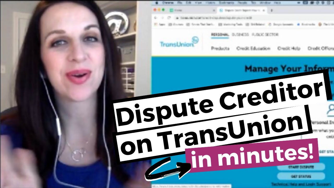 How to Dispute Creditors on TransUnion Credit Report YouTube