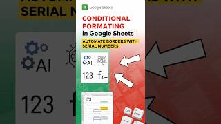 ⚡ Automatic Borders with Conditional Formatting | Excel & Google Sheets Hack Tutorial #conditioning￼
