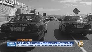 California Highway Patrol probes 2nd plane crash hoax call in less than a month