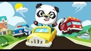 Colorful Game - Baby Panda and Super Rescue Team Driving in a Beautiful Cartoon City, Kids Animation