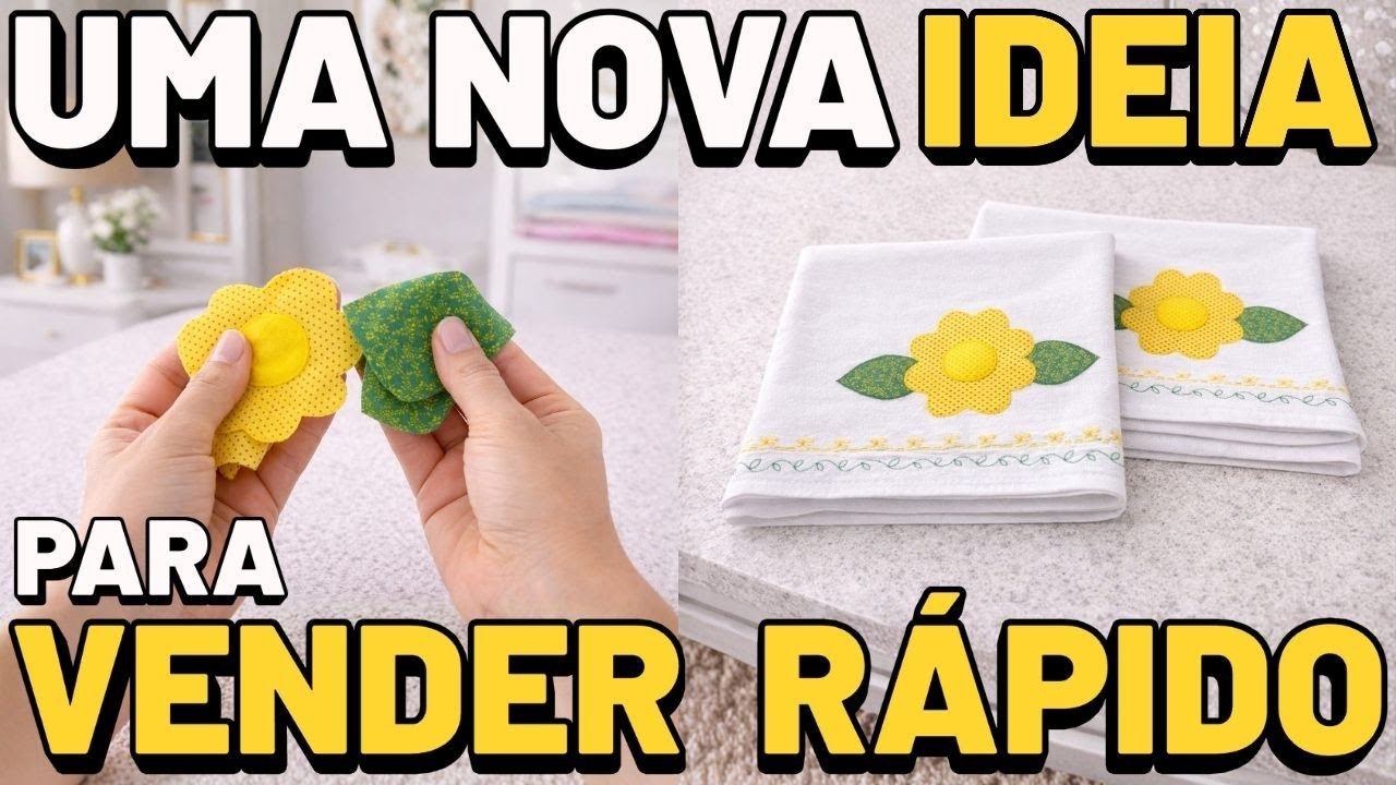 Barrado em TECIDO com RETALHOS para Pano de Prato FÁCIL de Fazer e Vende Rápido