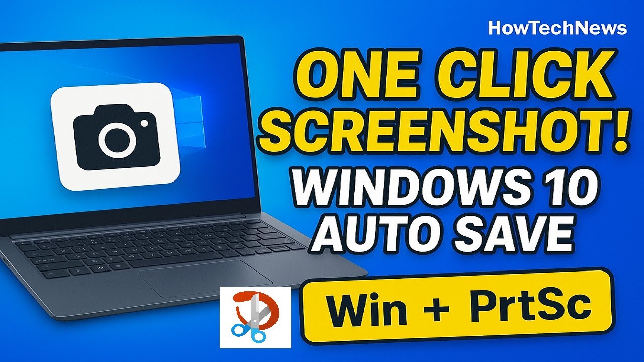 Windows 10 Screenshot Shortcut 🔥 | One Click Screenshot Auto Save # ...
