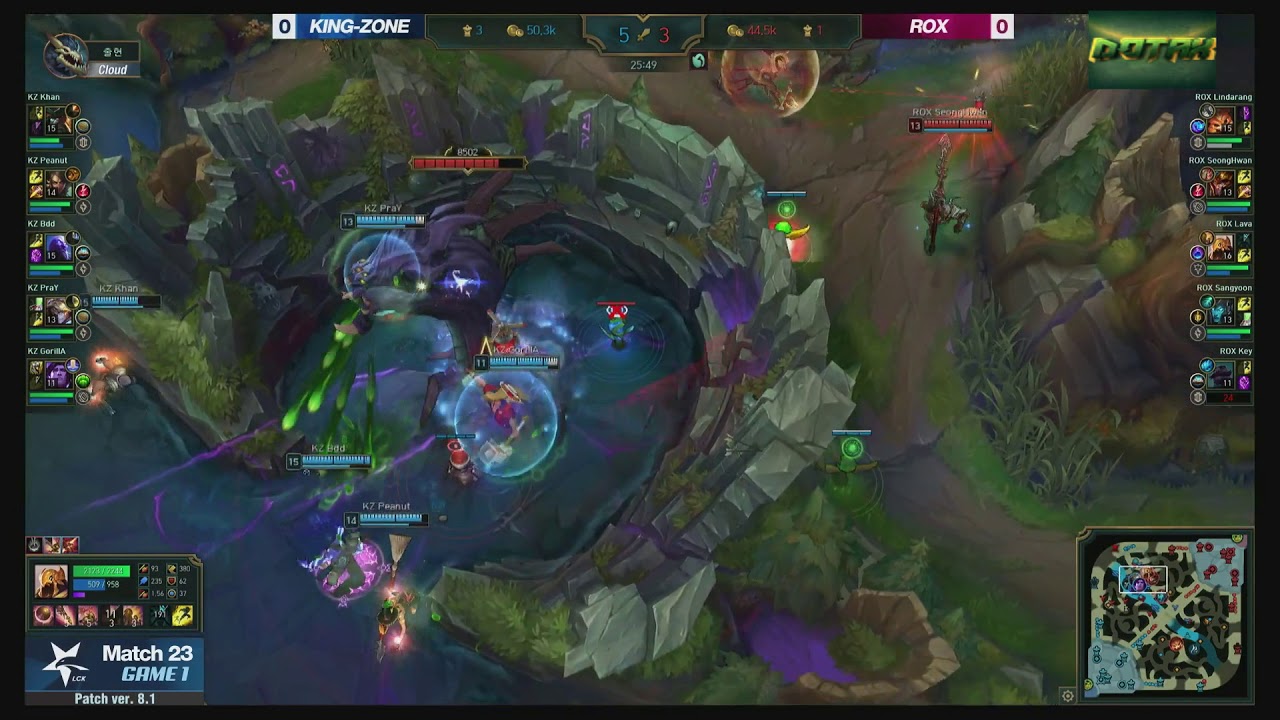 [LOL 2018 LCK Spring Split Week 3 Match 3] Kingzone vs Rox Tigers - Game 1