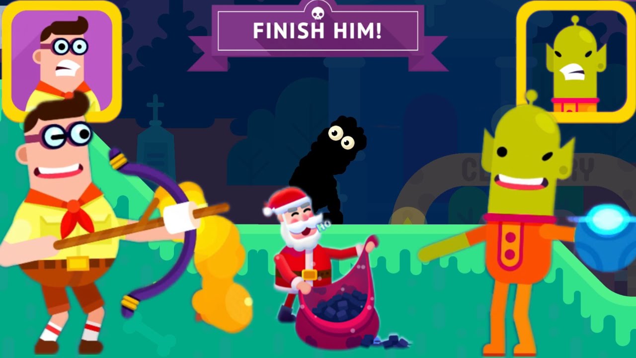 Bowmasters Battle — Jim VS D’evouer Epic Long Fight & Full Gameplay!