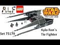 Lego star wars 75179 kylo rens tie fighter  lego speed build review