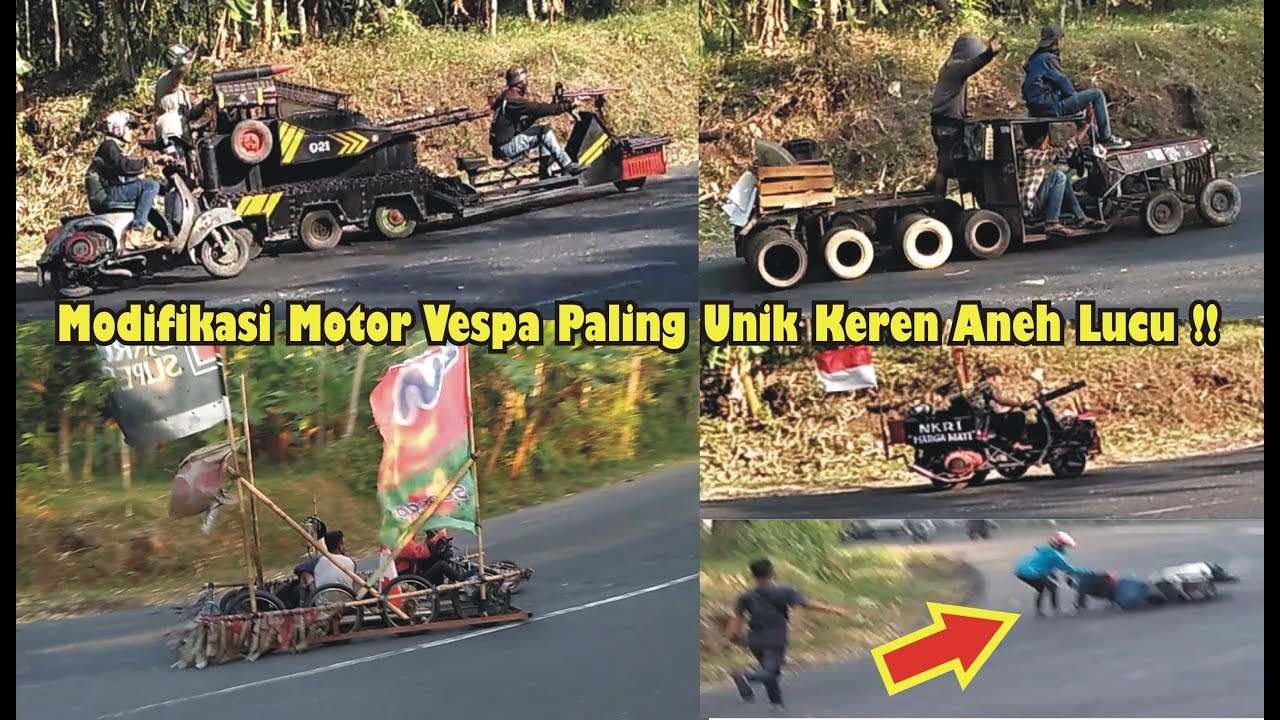 Keren Modifikasi Motor Vespa Paling Unik Aneh Lucu Di Dunia