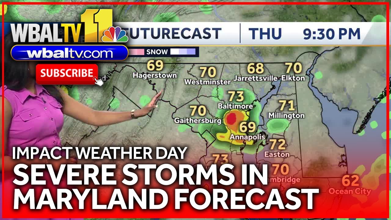 Heavy rain and thunderstorms in Maryland Thursday afternoon - YouTube