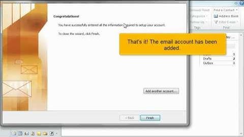 Instellen e-mail in Outlook 2010 met SSL
