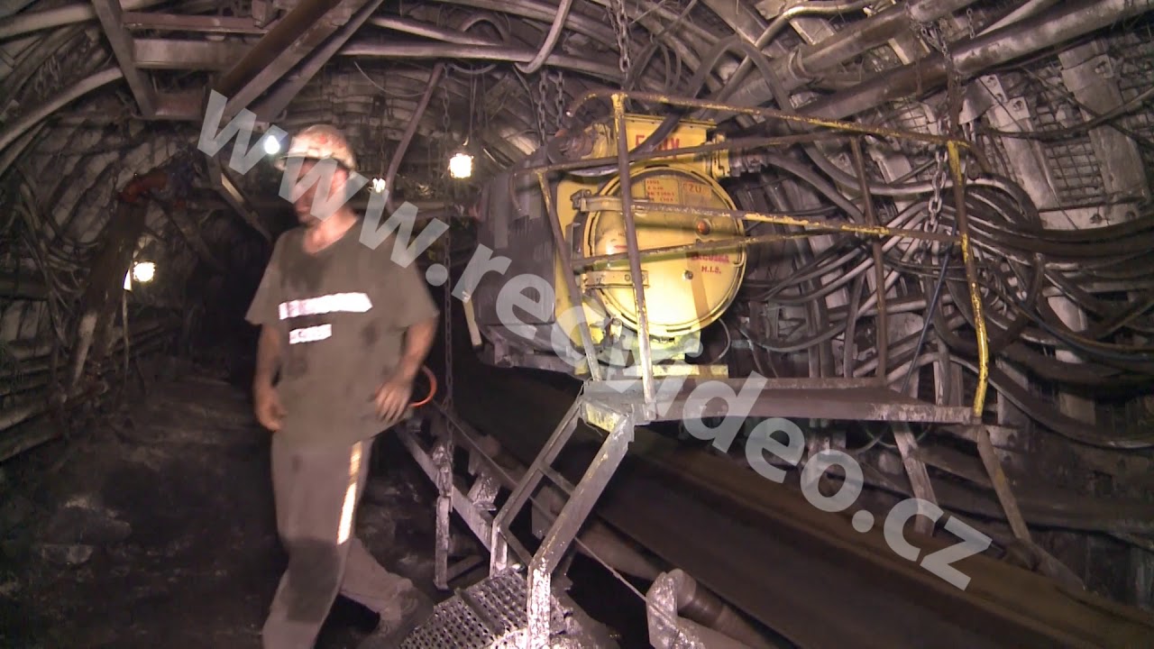 ČR - Ostrava - průmysl - doly - podzemí - těžba - horník - kočka