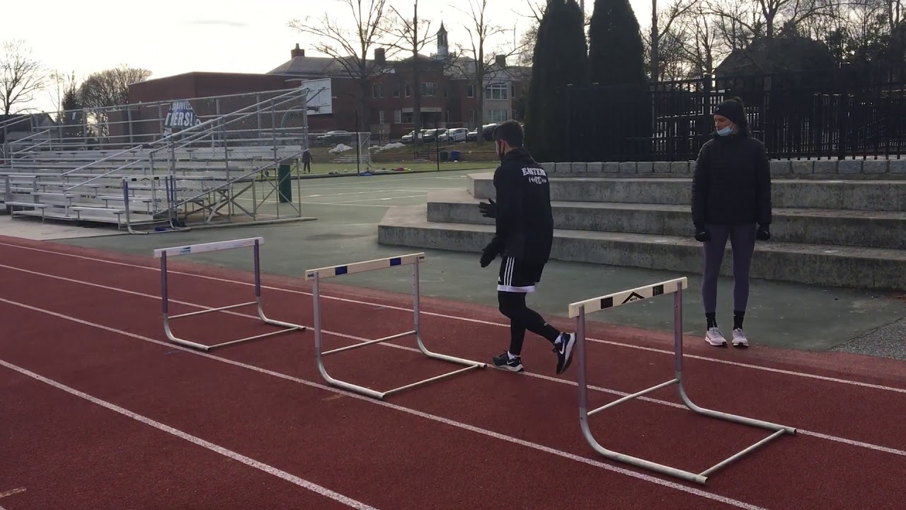Hurdles Lead Leg Rhythm Drill over 5 Hurdles YouTube