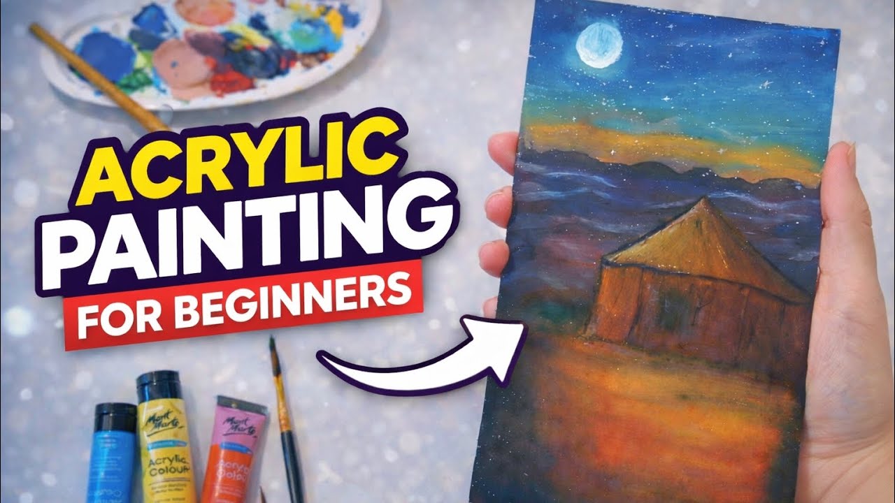 Acrylic Painting For Beginners🎨🖌️