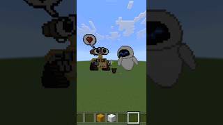 Pixel Art Of Wall - E in Minecraft #short