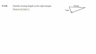 CPM Math 8 Problem 9-140