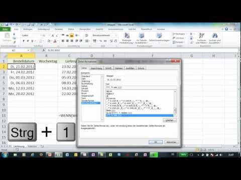 Excel - WOCHENTAG und TEXT - Wochentage aus Datum ermitteln