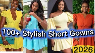 100+ Stylish Short Gown Styles for Parties | Latest Fashion Trendsetting screenshot 4