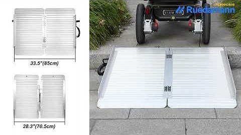 Ruedamann Portable Wider and Stronger Aluminum Folding Wheelchair Ramp for Heavy Scooters