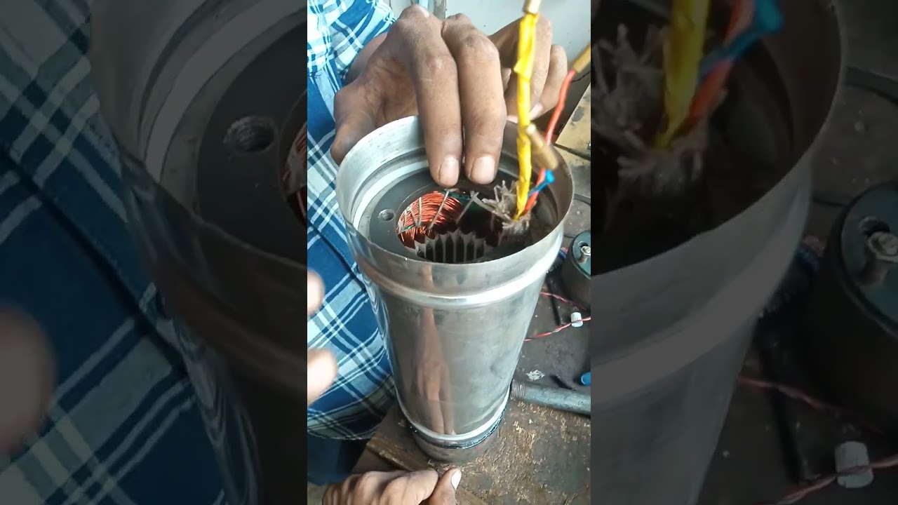 1.5hp submersible pump fiting testing 