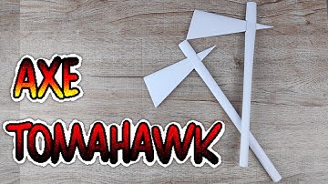 DIY Paper Battle Weapon Axe | How to Make Easy Tomahawk Axe Tutorials | Origami Crafts Idea