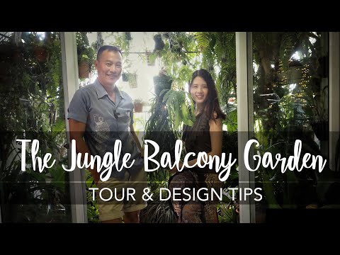 TINY (55 sqft) Tropical Balcony Garden with 10 PRO GARDEN DESIGN TIPS from an ARTIST