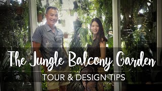 TINY (55 sqft) Tropical Balcony Garden with 10 PRO GARDEN DESIGN TIPS from an ARTIST