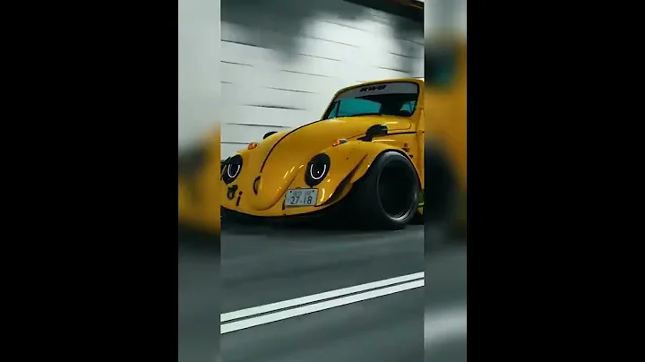 Modified Volkswagen Beetle RWB - Widebody Yellow #shorts #vw #beetle #trending #car