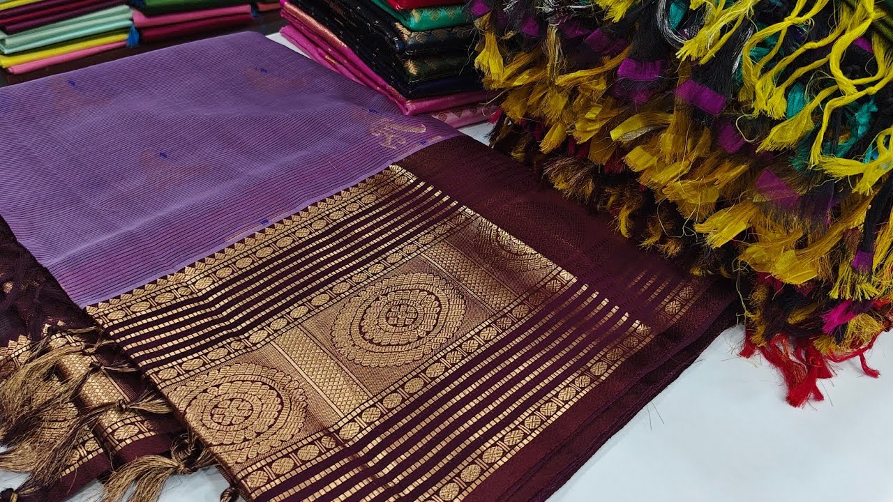 మంగళగిరి పట్టు చీరలు గట్టి నేత పట్టు ఆల్ ఓవర్ బుట్టా తో కొత్త కలర్స్ BNRహ్యాండ్లూమ్స్ నుంచి SUPER 👌👍