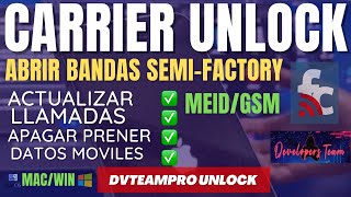Como Abrir bandas/Desbloqueo SEMI FACTORY sin Turbo Sim/r-sim utilizando DevTeamPRO Unlock checkra1n screenshot 2