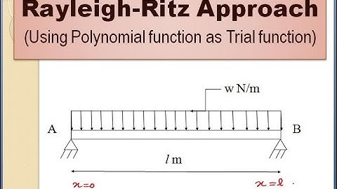 Rayleigh Ritz Method _ Deflection & BM of Simply Supported Beam with UDL (using Polynomial function)