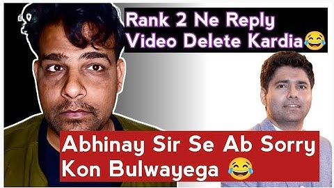CPO Rank 2 Ne Reply Video Delete Kardiya, Abhinay Sir Vs CPO Toppers Controversy@ABHINAYMATHS