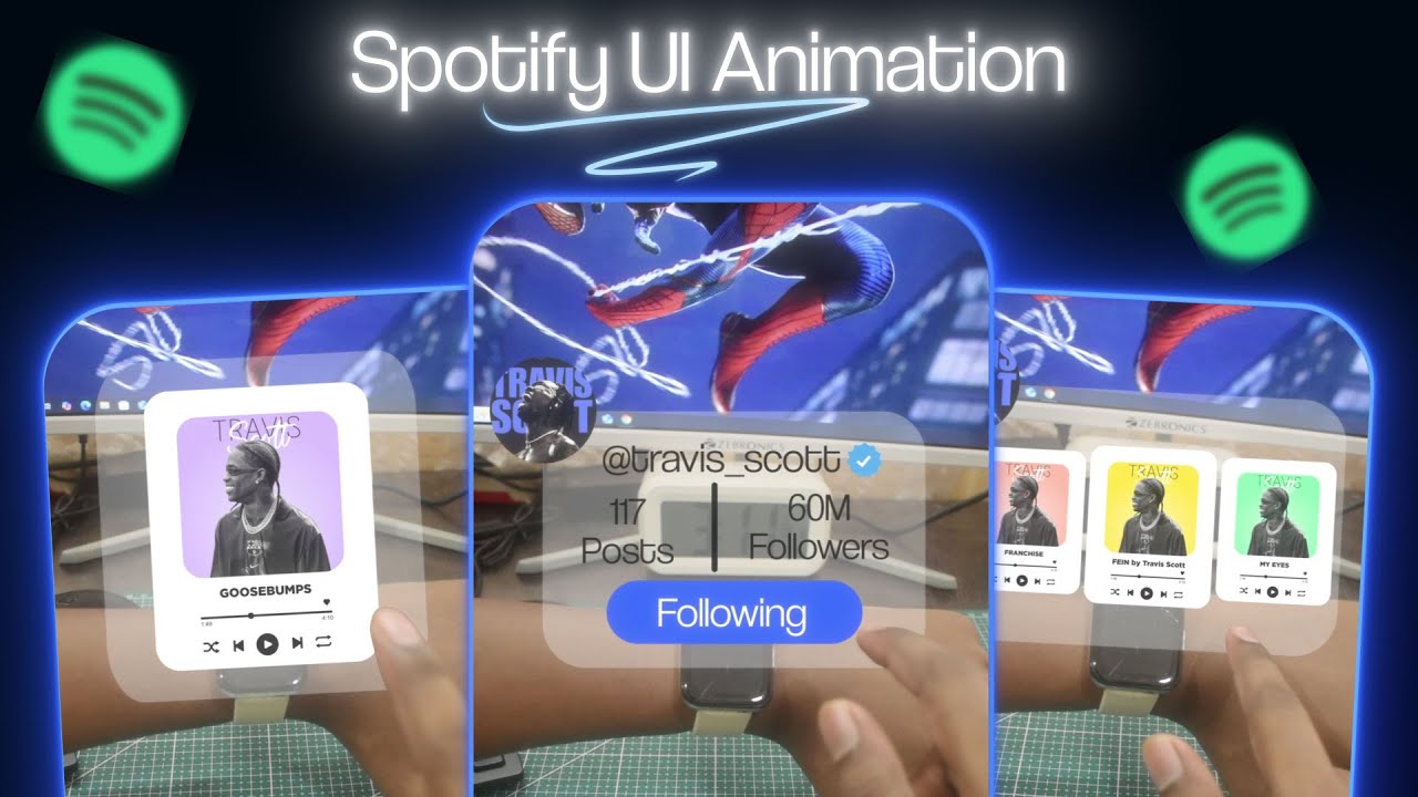 Viral Spotify UI Animation in After Effects | Viral UI Animation in ...
