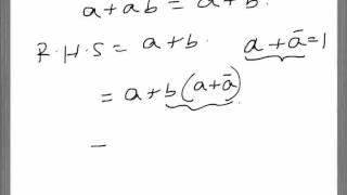 Digital Electronics: Boolean Algebra (Proof of an Identity)