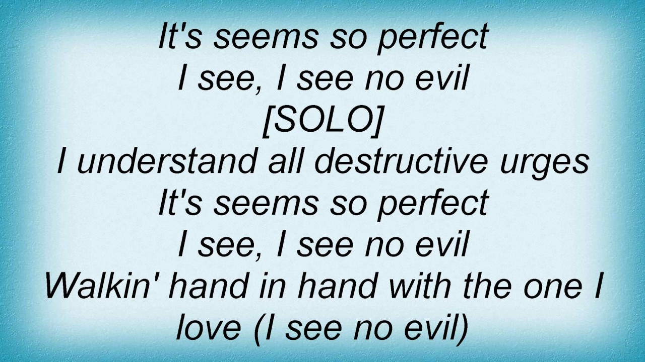 Rem - See No Evil Lyrics - YouTube